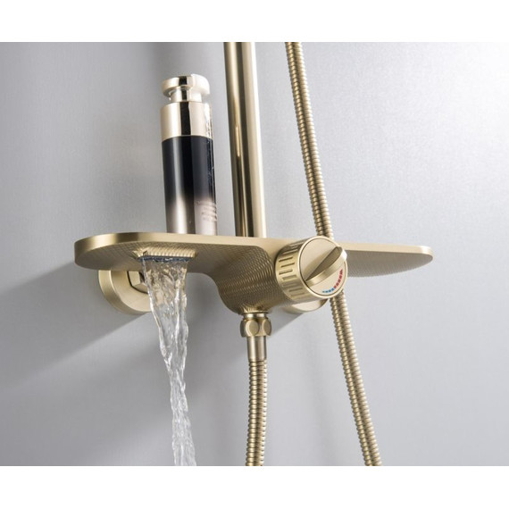 Душевая стойка Bronze de Luxe Icon 80112CG, матовое золото фото 6