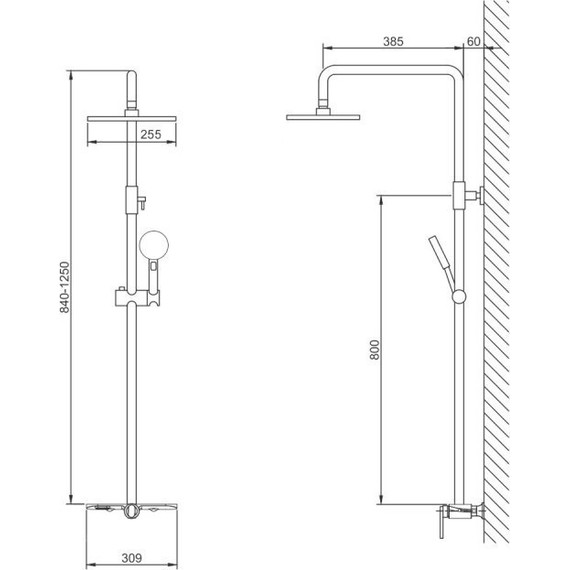 Душевая стойка Bronze de Luxe Icon 80112CG, матовое золото фото 9