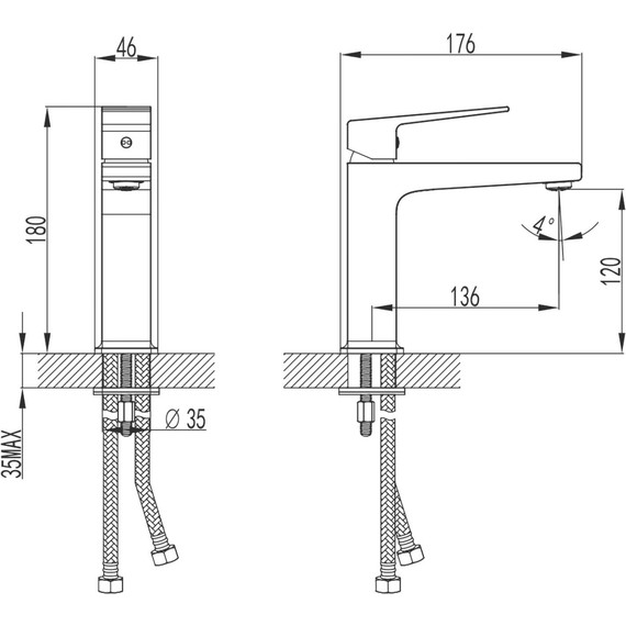 Смеситель для раковины Azario Eddie AZ-VBH168207C, Цвет производителя: хром фото 2