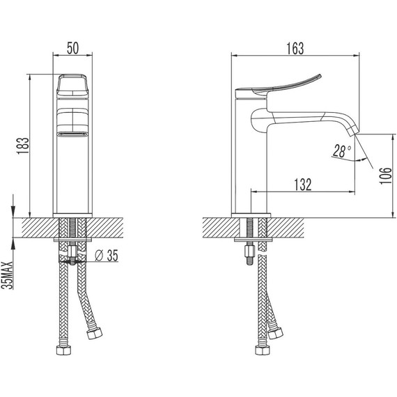 Смеситель для раковины Azario Ability AZ-VQR168331AJ, графит, Цвет производителя: оружейная сталь - 2 Смеситель для раковины Azario Ability AZ-VQR168331AJ, графит, Цвет производителя: оружейная сталь фото 2