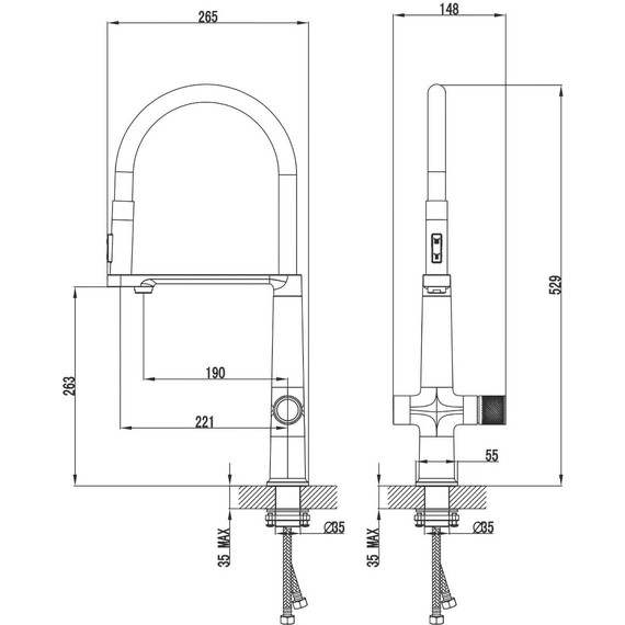 Смеситель для кухни Azario Advantage AZ-VRG569223C фото 3