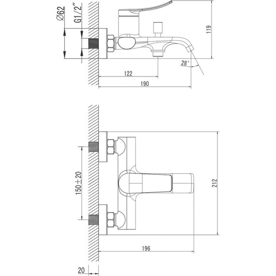 Смеситель для ванны Azario Ability AZ-VRY238331AJ, графит, Цвет производителя: оружейная сталь - 6 Смеситель для ванны Azario Ability AZ-VRY238331AJ, графит, Цвет производителя: оружейная сталь фото 6