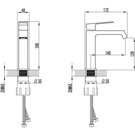 Смеситель для раковины Azario Exquisite AZ-VSM168340C фото 2