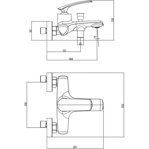 Смеситель для ванны Azario Reuleaux AZ-VWF238296C фото 6