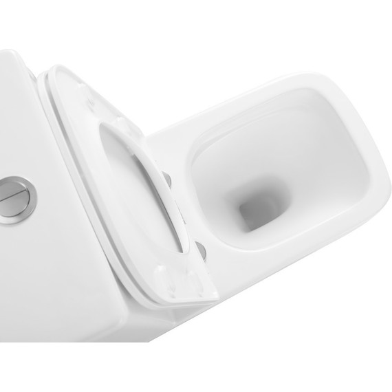 Унитаз-компакт безободковый Тритон Corso CO-3006 с тонкой крышкой микролифт фото 7