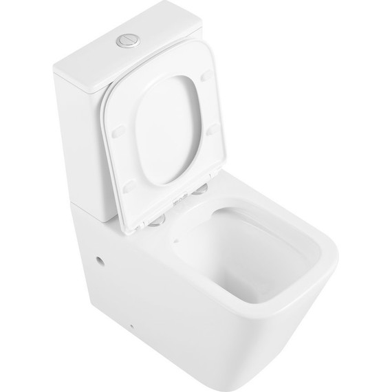 Унитаз-компакт безободковый Тритон Corso CO-3006 с тонкой крышкой микролифт фото 8