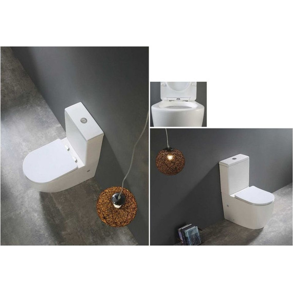 Унитаз-компакт безободковый Тритон Corso CO-3806 с крышкой микролифт фото 10