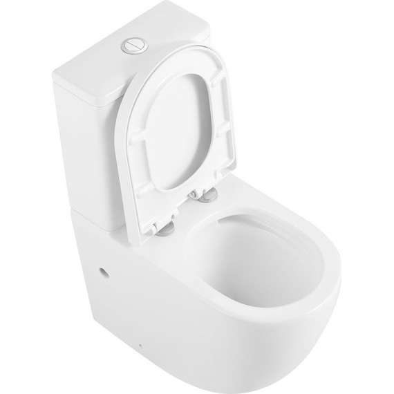 Унитаз-компакт безободковый Тритон Corso CO-3806 с крышкой микролифт фото 7