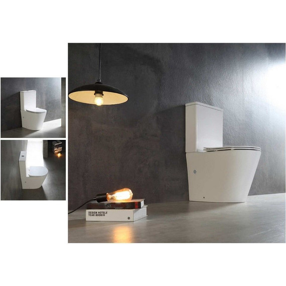 Унитаз-компакт безободковый Тритон Corso CO-3906 с тонкой крышкой микролифт фото 10