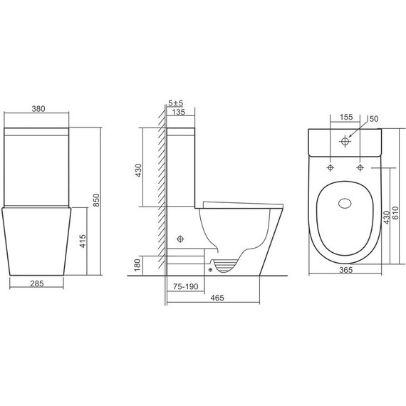 Унитаз-компакт безободковый Тритон Corso CO-3906 с тонкой крышкой микролифт фото 11
