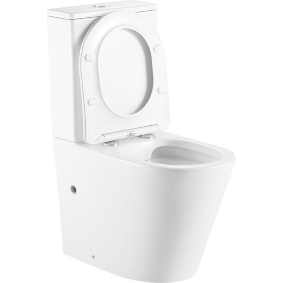 Унитаз-компакт безободковый Тритон Corso CO-3906 с тонкой крышкой микролифт фото 2