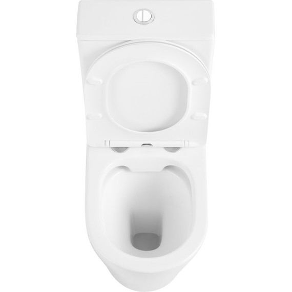 Унитаз-компакт безободковый Тритон Corso CO-3906 с тонкой крышкой микролифт фото 8