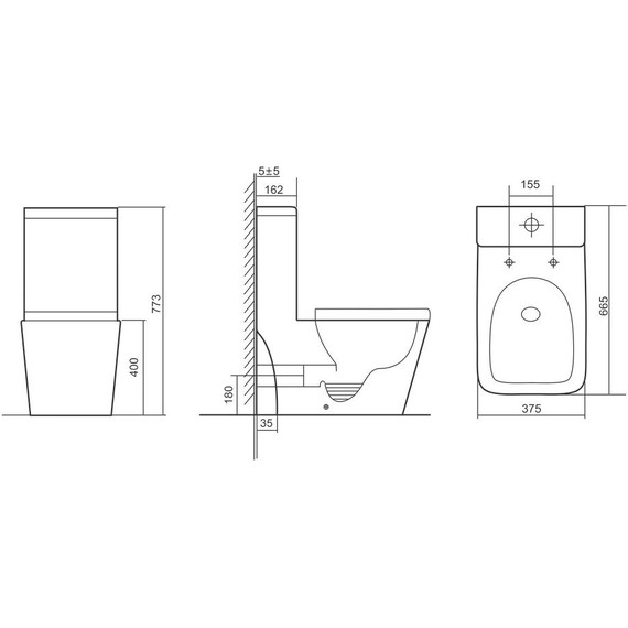 Унитаз-компакт безободковый Тритон Mono Mono 8706 с тонкой крышкой микролифт фото 6