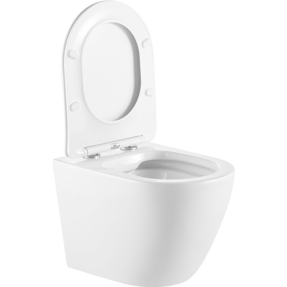 Унитаз подвесной безободковый Тритон Verso 1832 с крышкой микролифт фото 2