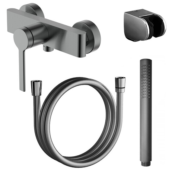 Смеситель для душа Azario Vincente AZ-VRZ338326AJ, графит, Цвет производителя: оружейная сталь фото 
