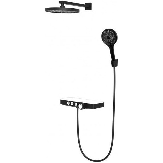 Душевая система для ванны с термостатом Berges Wasserhaus Morans 075004, черный матовый фото 2