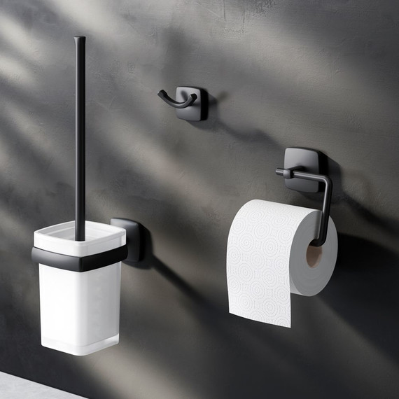 Набор аксессуаров для ванной комнаты Am.Pm Gem AK90T2003B, черный фото 2