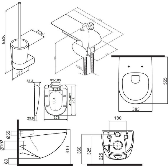 Набор подвесной унитаз с гигиеническим душем Am.Pm Sensation CK30H0904W - 10 Набор подвесной унитаз с гигиеническим душем Am.Pm Sensation CK30H0904W фото 10