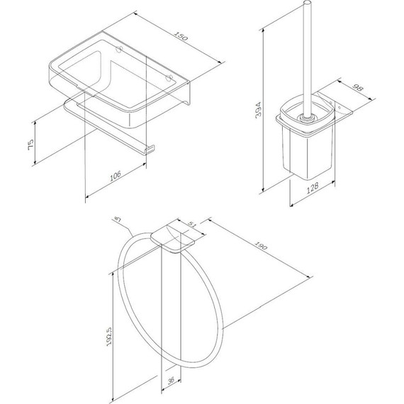 Подвесной комплект (Секция гигиены) Am.Pm Spirit CK70HA фото 10