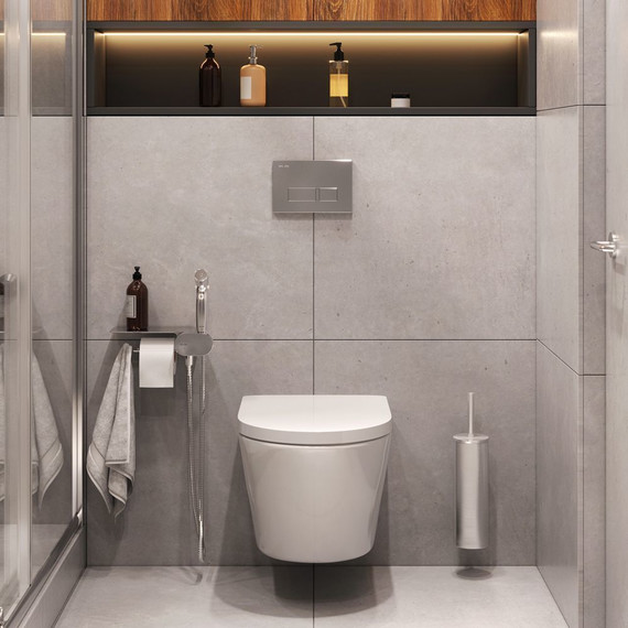 Набор подвесной унитаз с гигиеническим душем Am.Pm Sense CK74H0403W фото 2