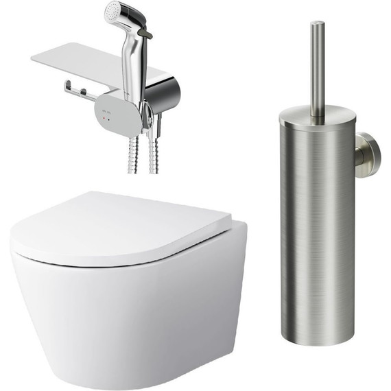 Набор подвесной унитаз с гигиеническим душем Am.Pm Sense CK74H0403W фото 5