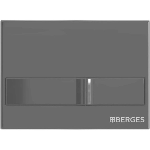 Кнопка смыва Berges Wasserhaus Line 040016, черный глянцевый фото 