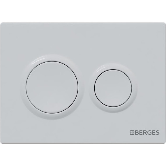 Кнопка смыва Berges Wasserhaus Option 040061, белый фото 