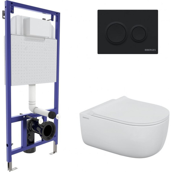 Инсталляция Berges Wasserhaus Novum с подвесным унитазом Ego XL Rimless 043303 фото 