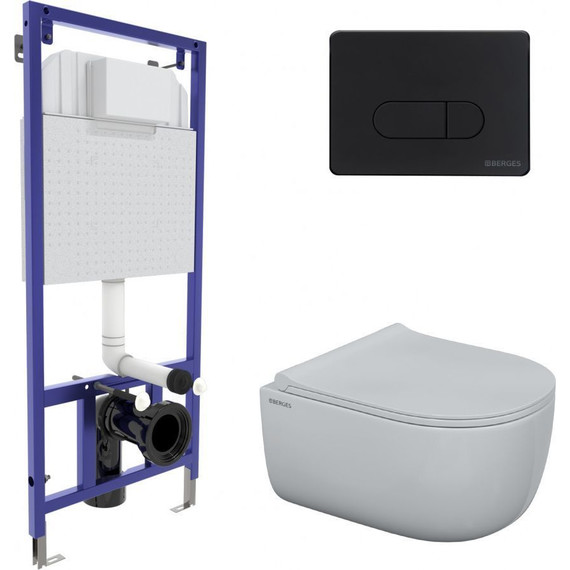 Инсталляция Berges Wasserhaus Novum с подвесным унитазом Ego Rimless 047235 фото 