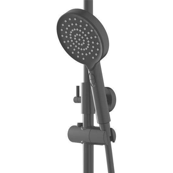 Душевая стойка с термостатом Berges Wasserhaus Morans 075002, черный матовый фото 4