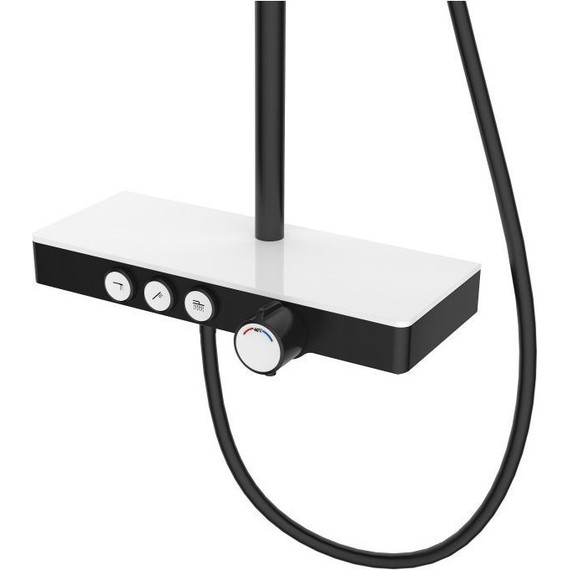 Душевая стойка с термостатом Berges Wasserhaus Morans 075002, черный матовый фото 6