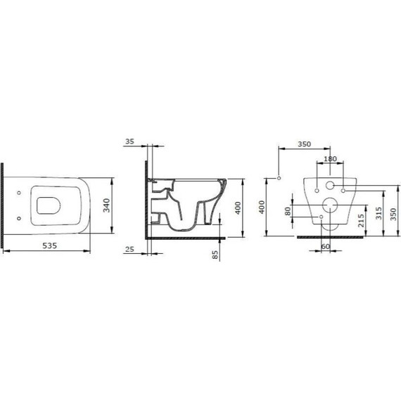 Инсталляция Berges Wasserhaus Novum с подвесным унитазом Strati Rimless 042450 фото 11
