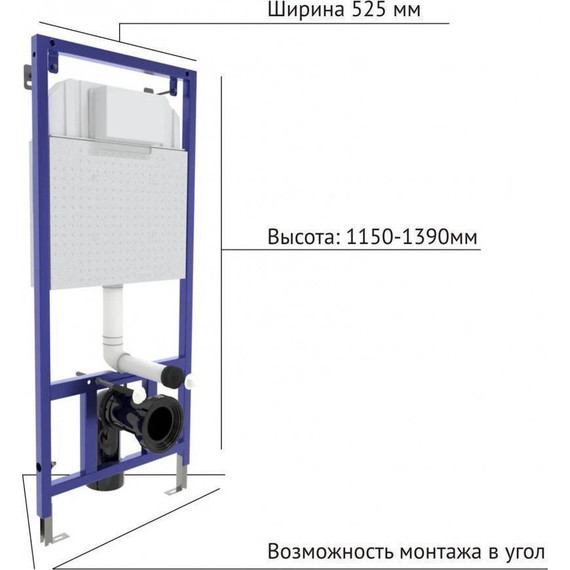 Инсталляция Berges Wasserhaus Novum с подвесным унитазом Strati Rimless 042454 фото 8
