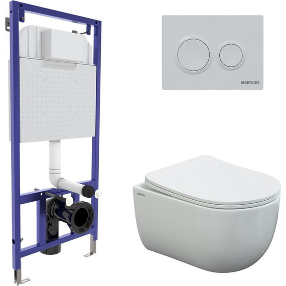 Инсталляция Berges Wasserhaus Novum с подвесным унитазом Ventas Rimless 043239 фото 