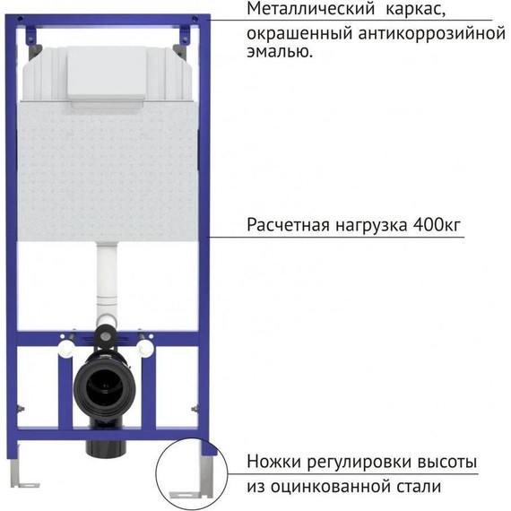 Инсталляция Berges Wasserhaus Novum с подвесным унитазом Floe S Rimless 043243 фото 6