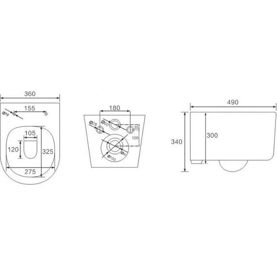 Инсталляция Berges Wasserhaus Atom с подвесным унитазом Ventas Rimless 043306 фото 11