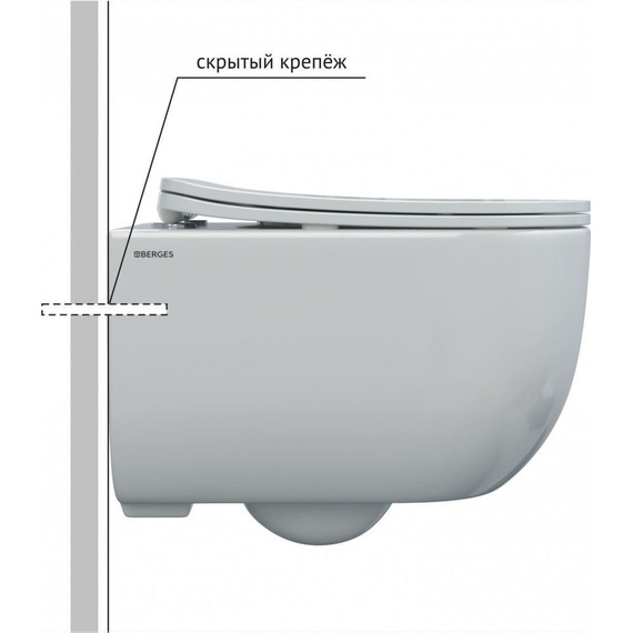 Инсталляция Berges Wasserhaus Atom с подвесным унитазом Ventas Rimless 043306 фото 3