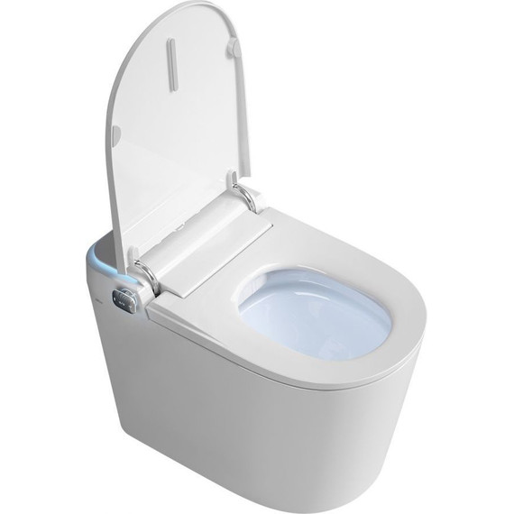 Унитаз-биде приставной электронный безободковый с импульсным смывом Abber Bequem AC1117S с крышкой микролифт фото 11