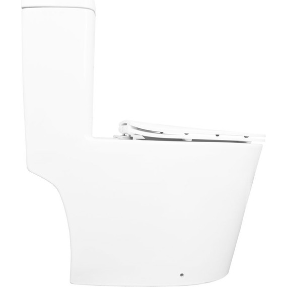 Унитаз-моноблок безободковый Creo Ceramique One ON0101 с крышкой микролифт - 8 Унитаз-моноблок безободковый Creo Ceramique One ON0101 с крышкой микролифт фото 8