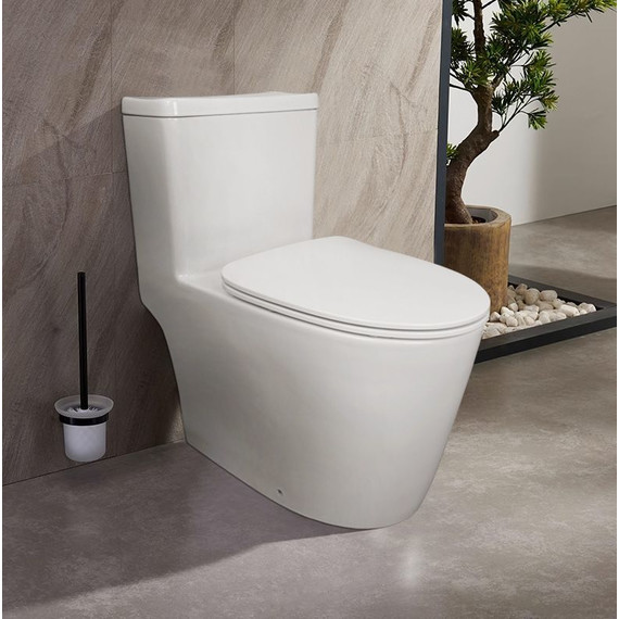 Унитаз-моноблок безободковый Creo Ceramique One ON0101 с крышкой микролифт - 10 Унитаз-моноблок безободковый Creo Ceramique One ON0101 с крышкой микролифт фото 10