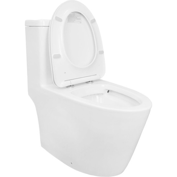 Унитаз-моноблок безободковый Creo Ceramique One ON0101 с крышкой микролифт - 5 Унитаз-моноблок безободковый Creo Ceramique One ON0101 с крышкой микролифт фото 5