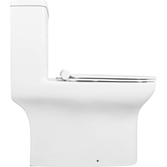 Унитаз-моноблок безободковый Creo Ceramique One ON0102 с крышкой микролифт - 8 Унитаз-моноблок безободковый Creo Ceramique One ON0102 с крышкой микролифт фото 8