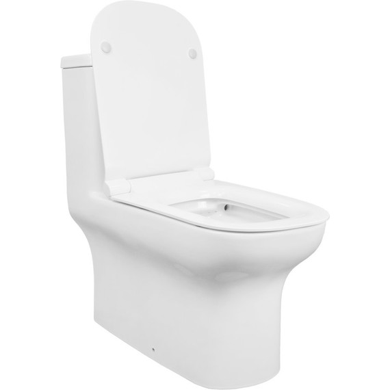 Унитаз-моноблок безободковый Creo Ceramique One ON0102 с крышкой микролифт - 2 Унитаз-моноблок безободковый Creo Ceramique One ON0102 с крышкой микролифт фото 2