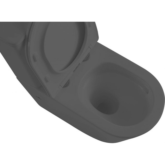 Унитаз-компакт безободковый Abber Bequem AC1112TMB с крышкой микролифт, черный матовый, Цвет производителя: чёрный - 9 Унитаз-компакт безободковый Abber Bequem AC1112TMB с крышкой микролифт, черный матовый, Цвет производителя: чёрный фото 9