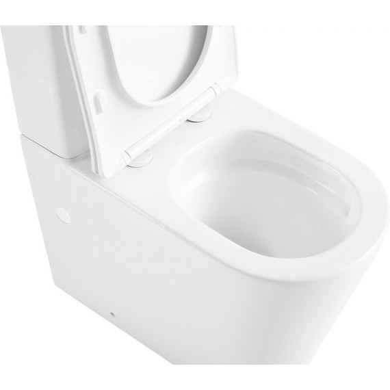 Унитаз-компакт безободковый Abber Bequem AC1112TMW с крышкой микролифт, белый матовый, Цвет производителя: белый матовый - 11 Унитаз-компакт безободковый Abber Bequem AC1112TMW с крышкой микролифт, белый матовый, Цвет производителя: белый матовый фото 11