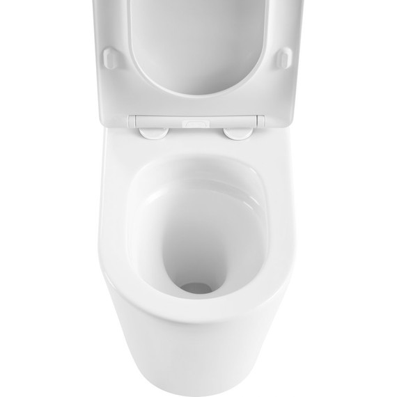 Унитаз-компакт безободковый Abber Bequem AC1112TMW с крышкой микролифт, белый матовый, Цвет производителя: белый матовый - 9 Унитаз-компакт безободковый Abber Bequem AC1112TMW с крышкой микролифт, белый матовый, Цвет производителя: белый матовый фото 9