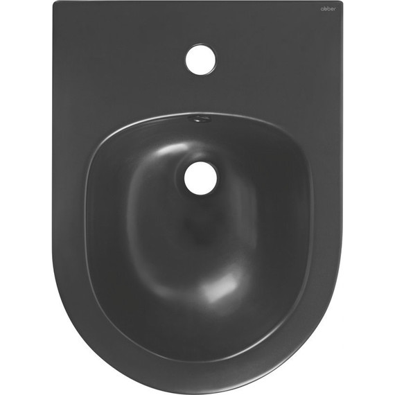 Биде подвесное Abber Bequem AC1150MB, черный матовый фото 6