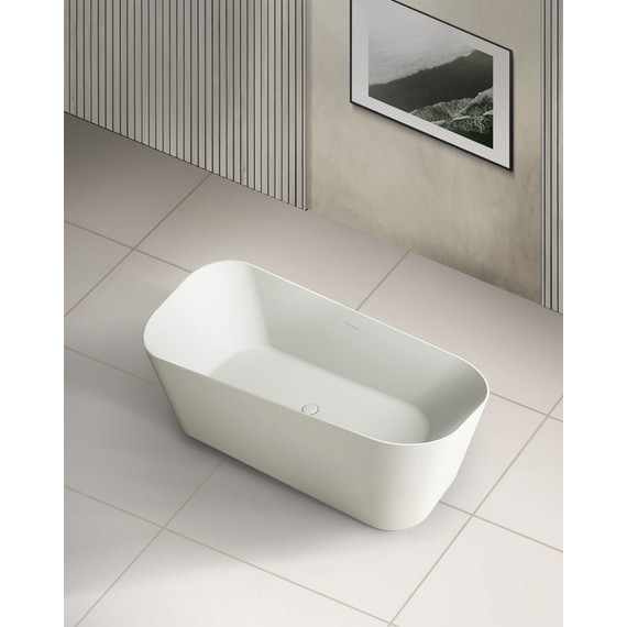 Ванна отдельностоящая Abber Stein 170x75 см AS9609, белый матовый фото 2