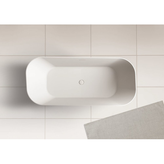 Ванна отдельностоящая Abber Stein 170x75 см AS9609, белый матовый фото 3