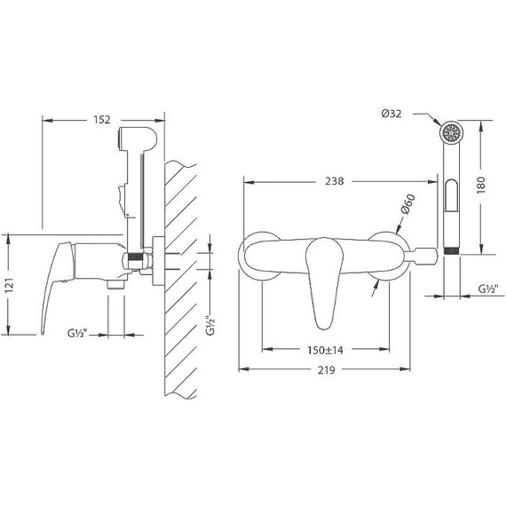 Набор для гигиенического душа Lemark Linara LM0418C - 2 Набор для гигиенического душа Lemark Linara LM0418C фото 2